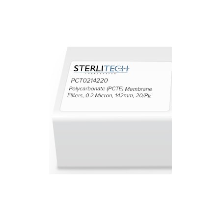 Sterlitech Polycarbonate (PCTE) Membrane Filters, 0.2 Micron, 142mm, PK20 PCT0214220